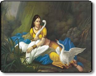 saf RADHA KRISHNA PAINTING Digital Reprint 11 inch x 14 inch Painting