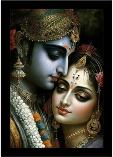 FRAMEWALLA Radha Krishna -8x10 inch-119 Acrylic 10 inch x 8 inch Painting