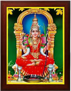 ag pro comfort Sri Lalitha Mata Tripura Sundari Devi Large Photo With Frame For Wall Hanging Digital Reprint 10 inch x 8 inch Painting