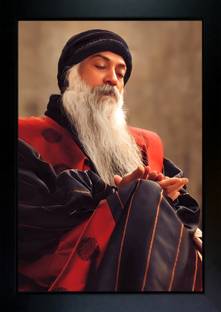 CrowdHall Osho Photo Frame | Osho Acharya Rajneesh Photo Frame Digital Reprint 13.5 inch x 10 inch Painting