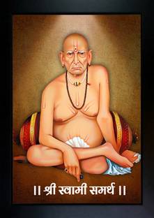 CrowdHall Swami Samarth Maharaj Photo Digital Reprint 13.5 inch x 10 inch Painting