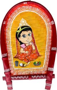 Raw Craft RAW CRAFT HAND PAINTED KULO ART Acrylic 22.44 inch x 13.38 inch Painting