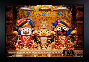 CrowdHall Jagannath Photo Frame | Lord Jagannath Photo Frame Digital Reprint 10 inch x 13.5 inch Painting