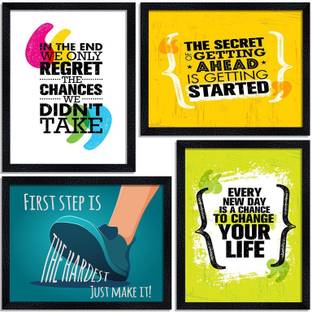 saf Motivational Quote Inspirational Poster Photo Frame For Wall, Home, Office, Gym Study Room ,school ,college Poster frame 206 Digital Reprint 14 inch x 11 inch Painting