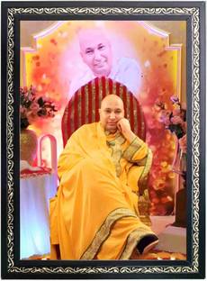 ER HANDICRAFT NIRMAL SINGH GURUJI GLOSSY PHOTO FRAME Digital Reprint 14 inch x 10 inch Painting