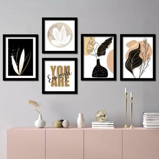 Modern Art Framed Wall Posters for Living Room Bedroom Home Wall Decor - Framed Posters for Room - Posters for Wall Motivational - Quotes Frames Paper Print