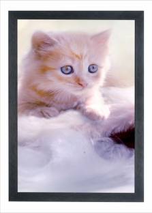 Chitransh Cute Cat Wall Mounted Printing Digital Reprint 20 inch x 14 inch Painting