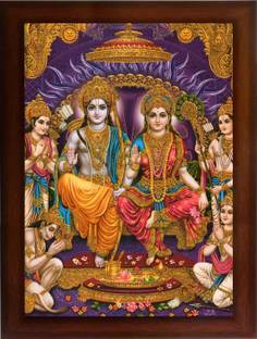 Craft Quest Ram Darbar photo frame synthetic Digital Reprint 13 inch x 10 inch Painting