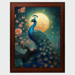 VASTU PEACOCK Vastu Peacock Digital Reprint 13.5 Inch X 10 Inch Painting Digital Reprint 13.5 inch x 10 inch Painting