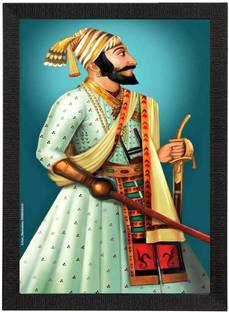 AARTKALA Shivaji Maharaj Chava (PEPARBACK, Marathi, SHIVAJI SAWANT) Digital Reprint 20 inch x 14 inch Painting