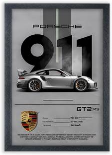 Devatwal Porsche 911 GT3 Super car Painting Wall Mounted Digital Reprint 10 inch x 14 inch Painting