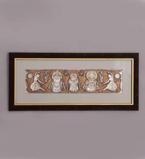 Shree Kala Home Decor Jagannath Puri Trinity Wall Painting Embossed 23 inch x 10 inch Painting