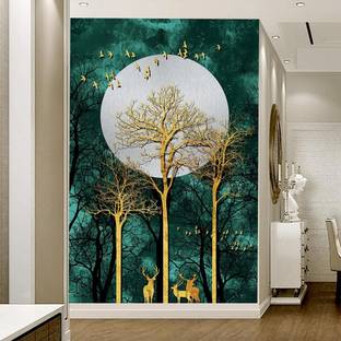 HD RAPID DESIGN Wall Painting Scenery for Home Decor, Office etc (Vinyl , 28 inch x 56 inch) Digital Reprint 56 inch x 28 inch Painting