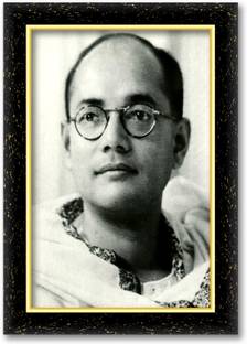 ARAAKA NETAJI SUBHASH CHANDRA BOSE photo frame (Wood Base and Front Laminated) Acrylic 8 inch x 6 inch Painting