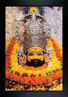 Dekowam Decorative Khatu Shyam Ji Framed Photo for Home Temple, Pooja Room & Gift Use Digital Reprint 12 inch x 18 inch Painting