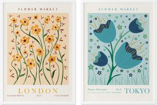 Wizzartprints SET OF 2 Wall Arts for Girls Room Décor, A3 Size Posters for Room Decoration Ink 17 inch x 12.5 inch Painting