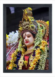Chitransh Gifts Durga Devi Wall Mounted Painting Digital Reprint 20 inch x 14 inch Painting