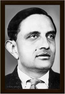 Braj Art Gallery Vikram Sarabhai Father of Indian Space Program Photo Frame Digital Reprint 19.5 inch x 13.5 inch Painting