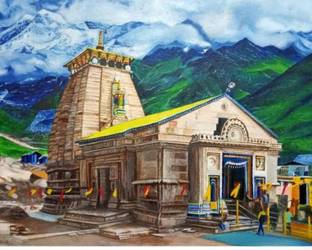 TREXEE Kedarnath Diy Acrylic 5D Oil Painting Kit Paint By Number for Adults & Kids Canvas 16 inch x 20 inch Painting