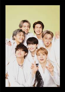 jog craft bts photo, bts photo frame, bts painting Digital Reprint 10 inch x 14 inch Painting