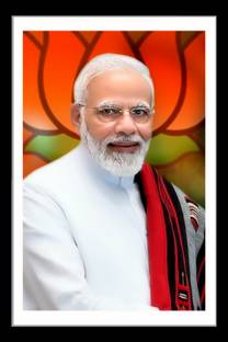 Maalgoodies Narendra Modi (8x12) Digital Reprint 12 inch x 8 inch Painting
