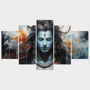 KARNIART Premium Lord Shiva Paintings for Wall Decoration, Living Room, bedroom Digital Reprint 17 inch x 30 inch Painting