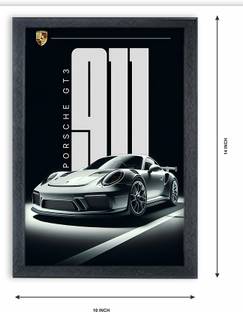 Devatwal 911 GT3 Super car Painting Wall Mounted Digital Reprint 10 inch x 14 inch Painting