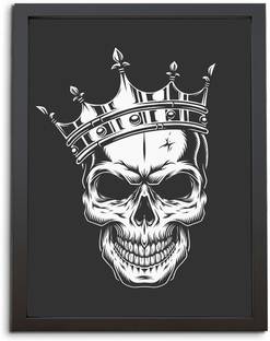 TheKarkhana “Evil Skull Crown King Halloween" Laminated (Without Glass) Digital Reprint 12 inch x 8 inch Painting
