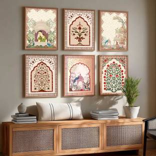 KOTART Kotart Madhubani Wall Paintings For Home Decor Living Room | Poster With Frames Digital Reprint 13 inch x 10 inch Painting