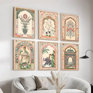 KOTART Traditional wall painting madhubani wall art for living room and office Digital Reprint 13 inch x 10 inch Painting