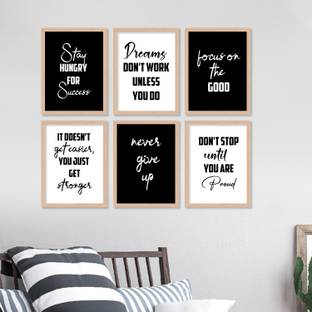 ARAkri Quote wall frames Black and white for office home Digital Reprint 13 inch x 10 inch Painting
