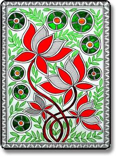Madhubani Art Wall Décor Painting For Home ,office Paper Print