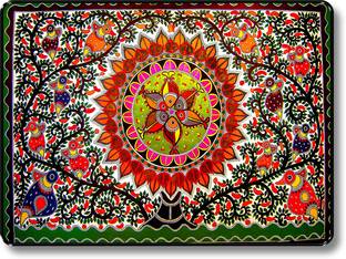 saf Madhubani Art Wall Décor Painting Digital Reprint 14 inch x 11 inch Painting