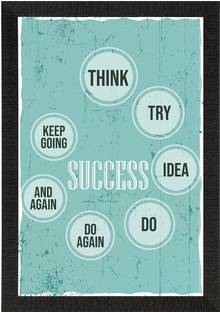 eCraftIndia "Success - Think, Try, Idea, Do, Do Again, And Again, Keep.." UV Art Painting Ink 14 inch x 10 inch Painting