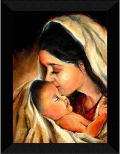 saf Mother And Baby Wall Décor Digital Reprint 26 inch x 20 inch Painting