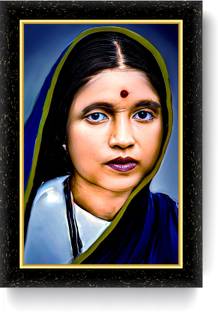 ARAAKA MATA RAMABAI AMBEDKAR PHOTO FRAME (Wood Base and Front Laminated) Acrylic 12 inch x 8 inch Painting