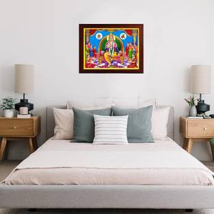 ag pro comfort Chitragupta Bhagwan Photo Frame Painting Wall Hanging home decor Digital Reprint 8 inch x 10 inch Painting