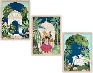 KOTART Digital wall art frames with glass, Wall Hanging frames PaintingGSBL123 Digital Reprint 13 inch x 10 inch Painting