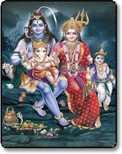 saf SHIVA PARVATI PAINTING Digital Reprint 11 inch x 14 inch Painting