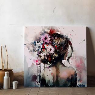 Indianara Modern Canvas Art Painting for Living Room | Bedroom | Office | Hotel Canvas 20 inch x 20 inch Painting