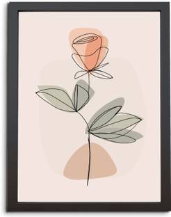 TheKarkhana "One Line Art Drawing" | (24.5 x 34.7 cm) |Décor | LaminatedPicture Hanging Digital Reprint 12 inch x 8 inch Painting