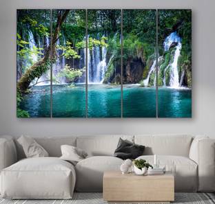 Waterfall UV textured 6MM MDF Premium Large Panel Digital Reprint 40 inch x 24 inch Painting Paper Print
