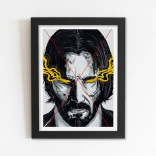 Yuckquee John Wick Framed Poster with Acrylic Glass (Size: 10 Inch X 13 Inch) Digital Reprint 13 inch x 10 inch Painting