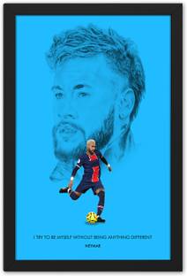 Ritwika's Brazilian Football Player Neymar Jr Framed Poster Digital Reprint 13.5 inch x 9.5 inch Painting
