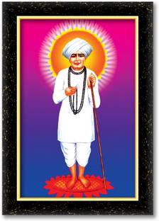 KSS JALARAM BAPA photo frame (Wood Base and Front Laminated) Acrylic 18 inch x 12 inch Painting
