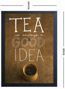 ER HANDICRAFT TEA GOOD IDEA PHOTO WITH FRAME Digital Reprint 13 inch x 9.5 inch Painting
