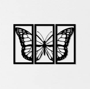 GK Design Butterfly MDF laser cutout for home & office décor and gift purpose Spray Paint 12 inch x 18 inch Painting