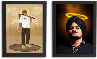 TheKarkhana Artist Sidhu Moosewala Legend Love Rockstar Laminated (Without Glass) Digital Reprint 12 inch x 8 inch Painting