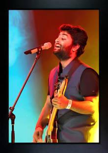 CrowdHall Arijit Singh Photo Frame | Arijit Singh Poster Digital Reprint 13.5 inch x 10 inch Painting