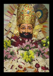 jog craft khatu shyam ji painting| khatu shyam photo frame Digital Reprint 20 inch x 14 inch Painting